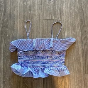 Zara Striped Bandeau Top with Colorful
